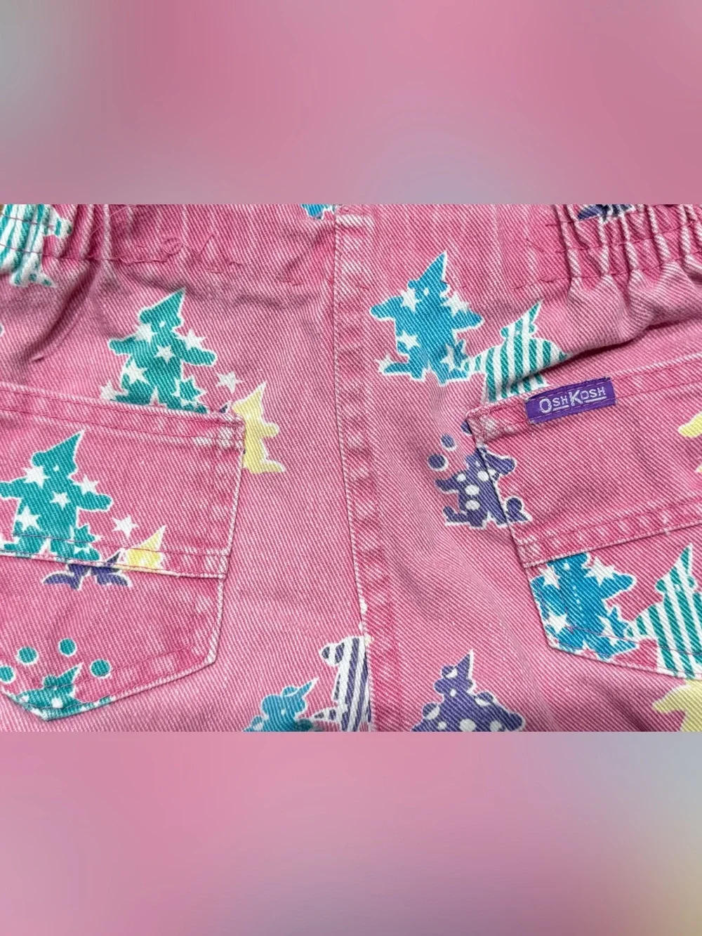 Vintage 90s OshKosh B’Gosh Pink Clown Pants Girls Size 3T Multicolor
